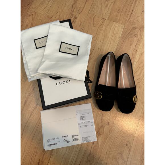 GUCCI GG Marmont Ballet Flats Suede - Picture 8 of 9